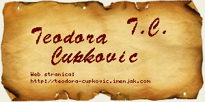 Teodora Čupković vizit kartica
